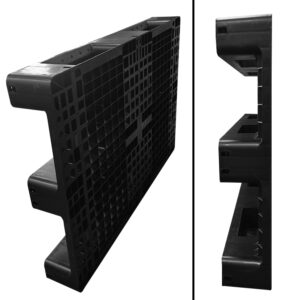 Antistatic Stacking ESD Plastic Pallets For Industry 1200*800*140mm - Image 3