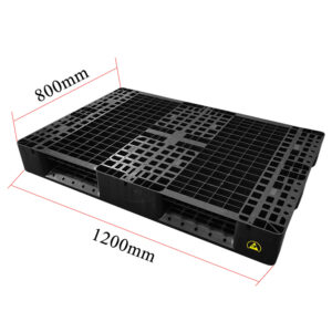Antistatic Stacking ESD Plastic Pallets For Industry 1200*800*140mm - Image 4