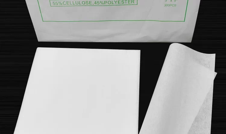 customized size polyester soft cleanroom paper 9 x 9 inch for dust remove