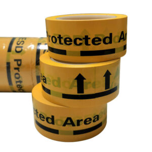 ESD Protected Area Yellow Antistatic PVC Warning Tape Industrial - Image 3