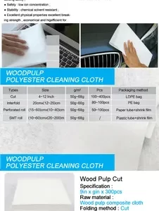 Non Woven Poly Cellulose Cleanroom Paper Lint Free 9" X 9" - Image 6