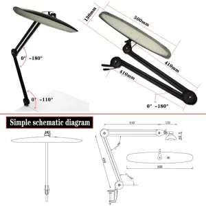 Cleanroom ESD Antistatic Working Lamp Black For Office Table - Image 3