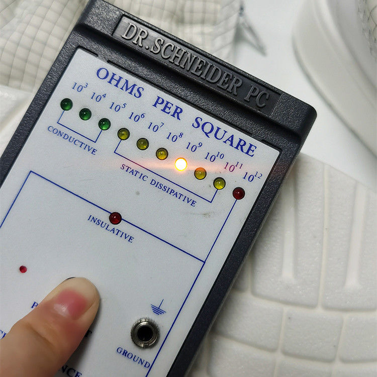 White Antistatic PU Gird ESD Fabric Short Boots For Cleanroom - Image 5