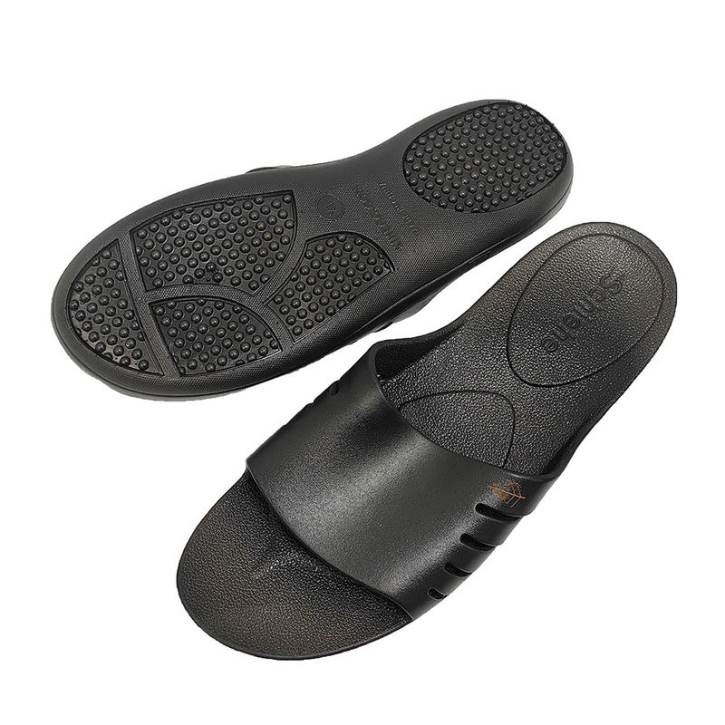 Black Bathroom Anti-Slip Waterproof Home Parent Child Slipper PVC Large Slippers - Image 3
