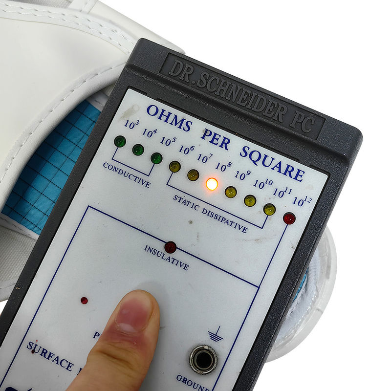 White ESD Antistatic Work Shoes 4 Holes PVC Sole+PU Upper Industrial Slipper - Image 4