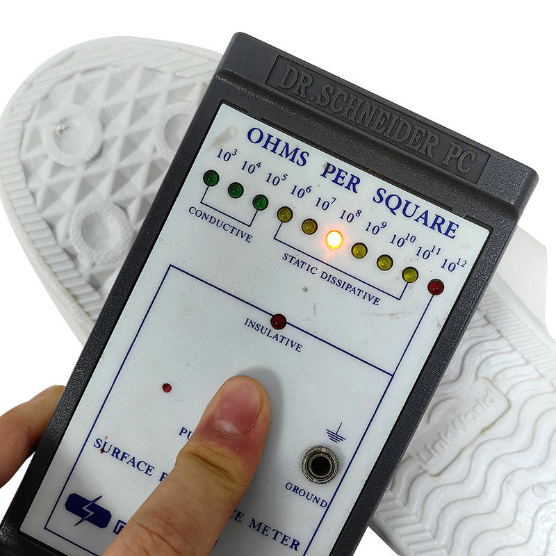 White ESD Antistatic Work Shoes 4 Holes PVC Sole+PU Upper Industrial Slipper - Image 5