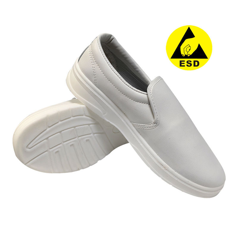 White Cleanroom Anti-static Working Shoes with PU Conductive Insole - Image 2