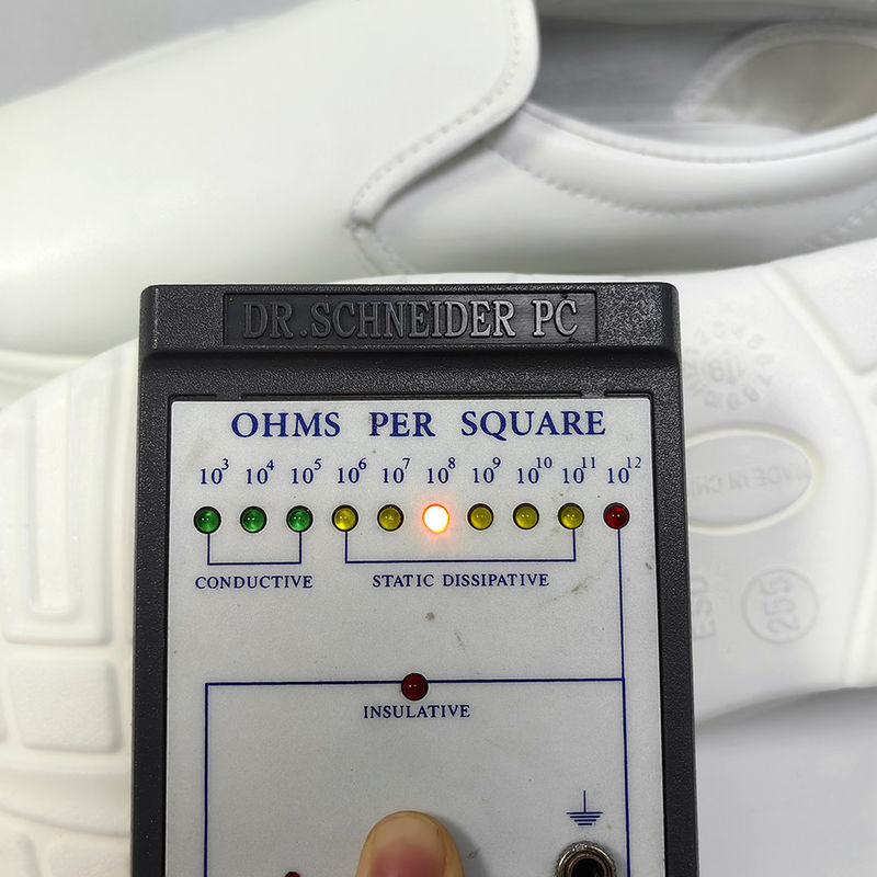 White Cleanroom Anti-static Working Shoes with PU Conductive Insole - Image 3