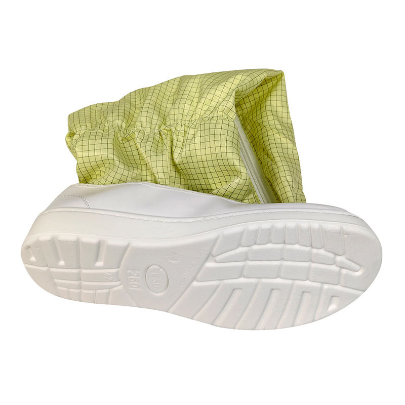 Yellow PU Sole ESD Safety Shoes Cleanroom Shoes Antistatic Long Boots For Industrial Work Shoes - Image 2