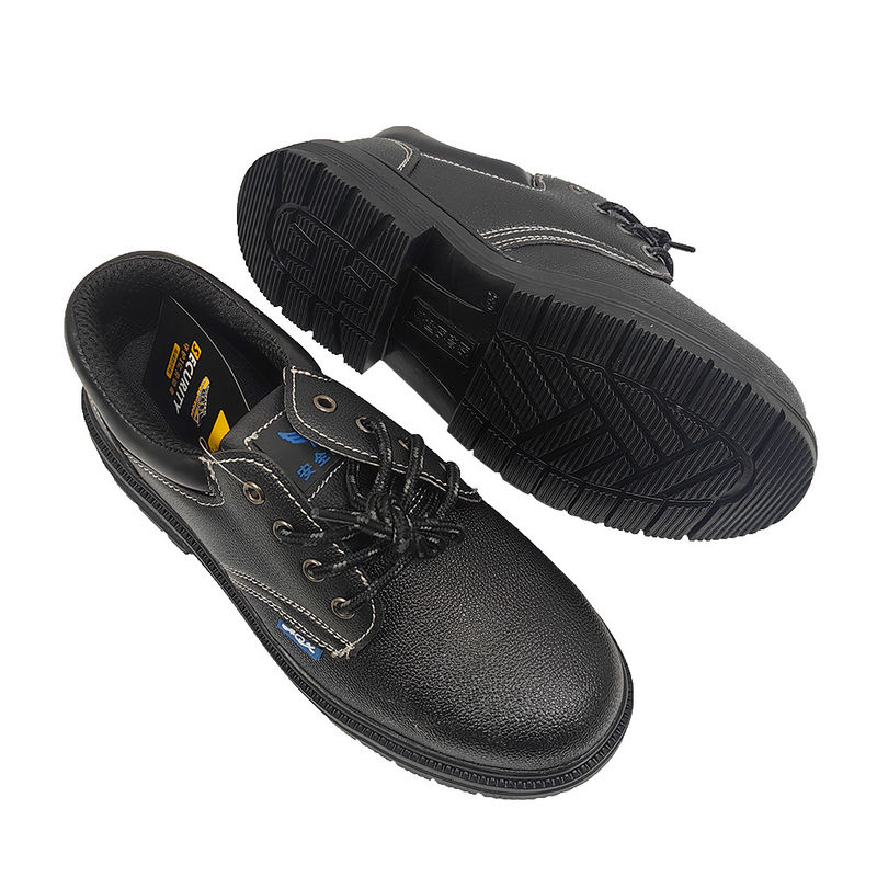 Anti Smashing PU Safety Shoes Rubber Sole Black Safety Shoes For Construction - Image 2