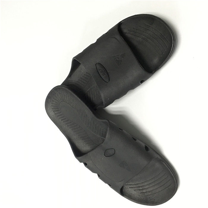 SPU Anti Static ESD Safety Shoes ESD Slipper 6 Hole Type White W/ESD Logo - Image 3