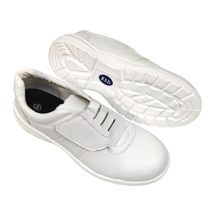 White Steel Ladle Head Anti Smashing Labor Protection Shoes Safety Protection Dust-Free Workshop ESD Anti-Static Food Work Shoes - Image 2