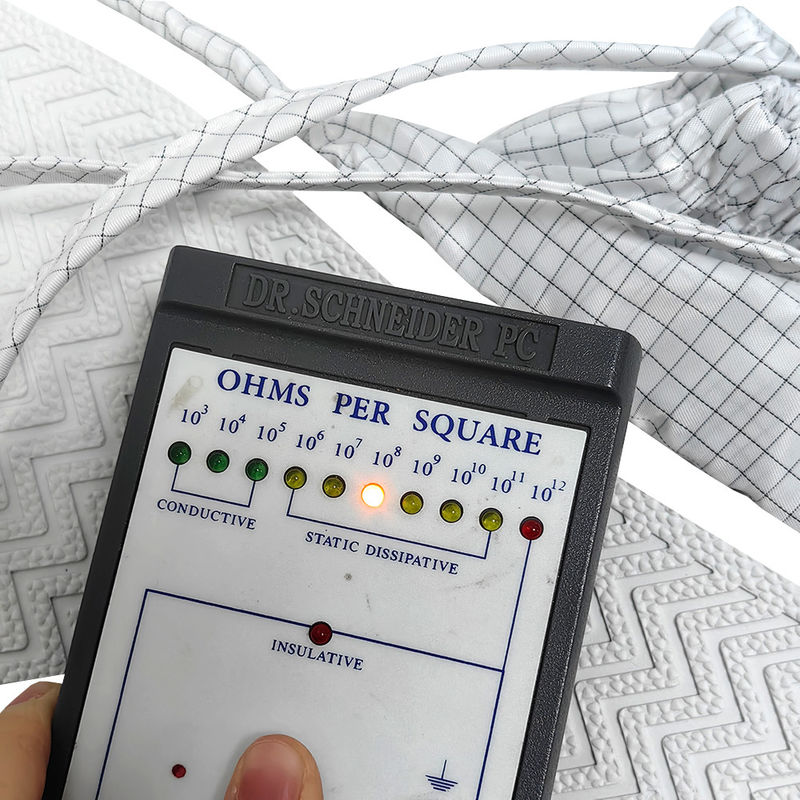 ESD Shoes Anti Static White 5mm Gird Fabric ESD Safety Booties Cleanroom Dustproof Boot - Image 3