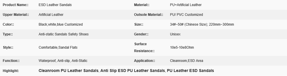 Screenshot 2026-02-14 at 07-53-16 Waterproof Anti Slip ESD PU Leather Sandals For Cleanroom