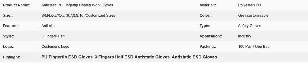 Screenshot 2026-02-22 at 16-39-09 Polyester Antistatic ESD Gloves 3 Fingers Half Work PU Coatd For Industry