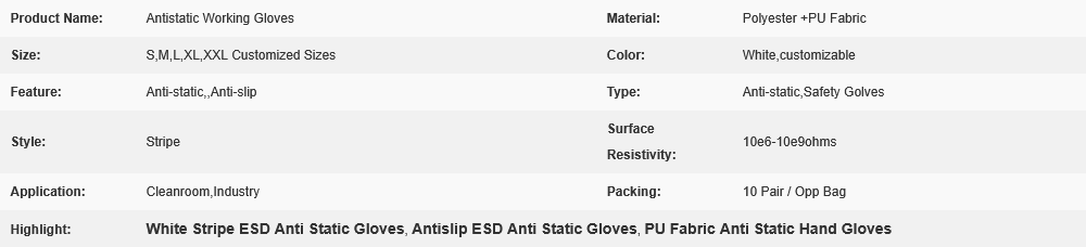 Screenshot 2026-02-22 at 16-45-55 White Stripe PU Fabric ESD Anti Static Gloves Lint Free For Industrial Cleanroom