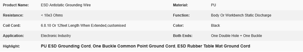 Screenshot 2026-02-24 at 09-24-50 One Double Hole One Buckle Common Point Ground Cord For 2-Layer ESD Rubber Table Mat