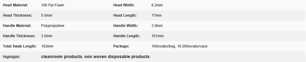 Screenshot 2026-02-25 at 13-28-13 100 Ppi Polyurethane Foam Cleanroom Consumables Long Cleaning Swabs