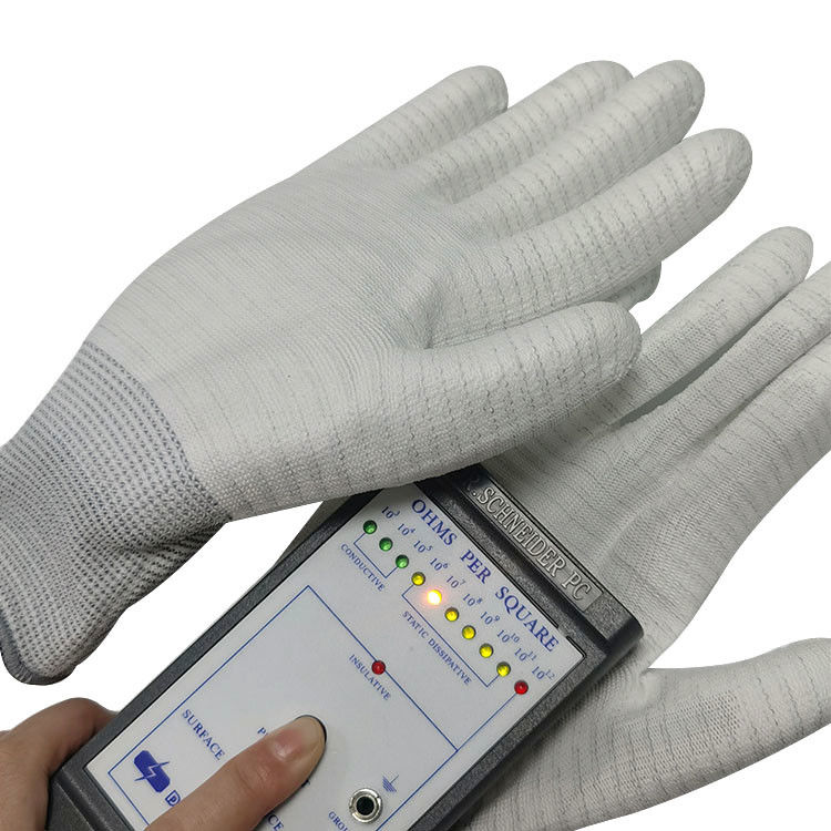 Polyester Anti Static PU Palm Coated ESD Gloves For Electronic Industry - Image 4