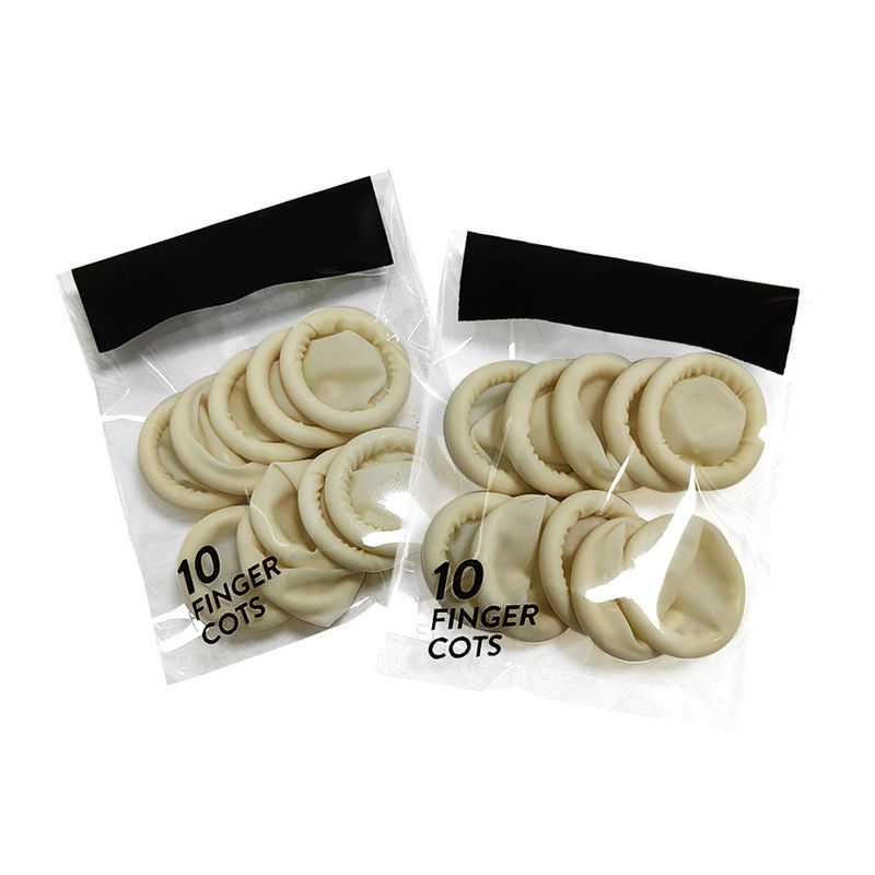 10pc Latex Finger Cots Natural Latex Disposable Finger Sleeve For Industrial Use - Image 2