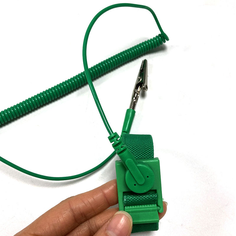 Lab ESD Area Workshop Use Wristband Green Antistatic PU Wrist Strap 1.8M - Image 2
