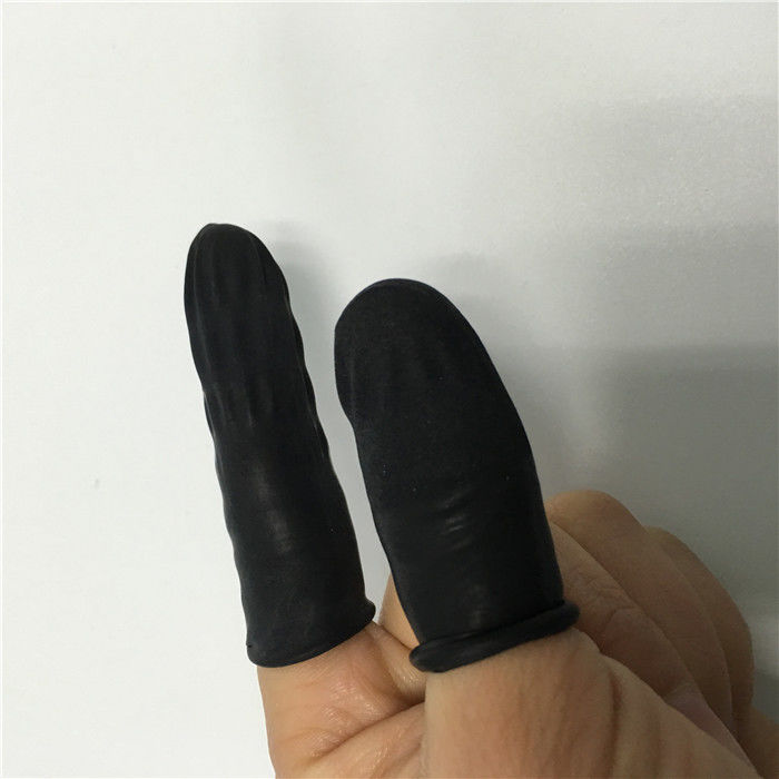 Black Comfortable Anti Static Gloves Latex Finger Protector Smooth Surface - Image 3