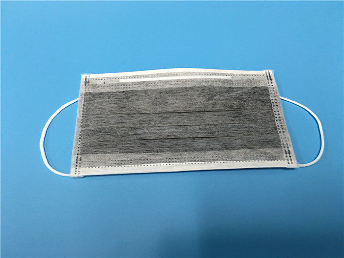 Latex Free Cleanroom Consumables Non Woven Carbon Face Mask 4 PLY Earloop - Image 2