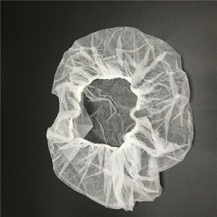 21" Polypropylene Bouffant Caps 10GSM For Examination / Cleanroom Environments - Image 2