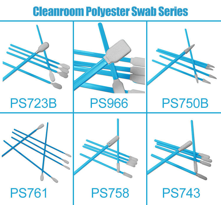 PS743 Cleaning Gap Clean Room Swabs Stick PP Handle Polyester Tip Industrial Cleanroom Swabs - Image 5