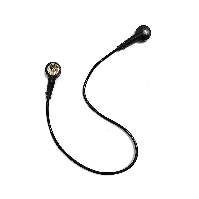 Black 30cm ESD Grounding Cable Wire With Both Ends Button For Cleanroom Antistatic Mat/ESD Wrist Strap - Image 2