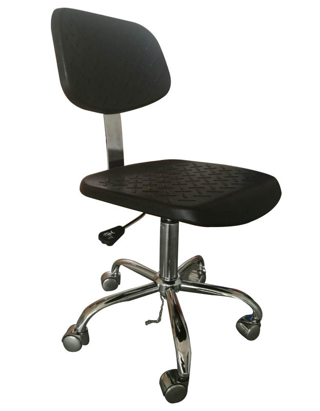 Polyurethane ESD Safe Chairs Anti Static w/Chrome Base And Aluminum Castor - Image 2