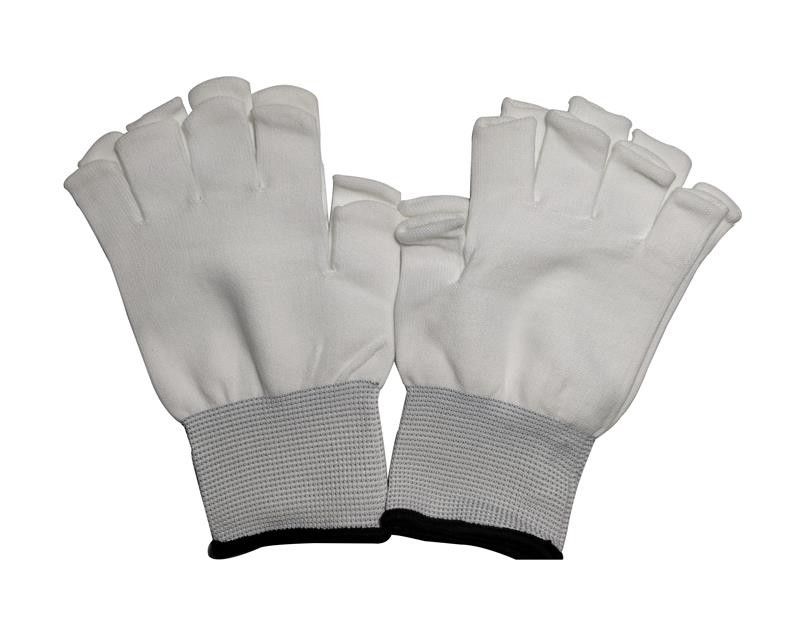 Half Finger Seamless Polyester Liner Gloves Reusable For Cleanroom - Image 3