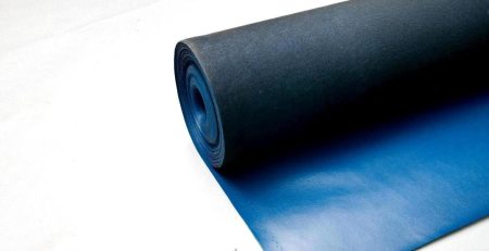permanent esd rubber mat vinyl leather for esd chairs tool bags color blue black