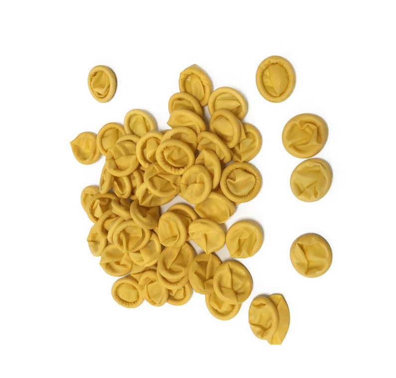 100% Natural Latex Latex Finger Gloves In Rolled Beige Color Powder Free - Image 2