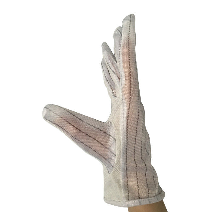 M / L Non Slip Palm Anti Static Gloves With 10mm Polyester Striped Hand Back - Image 3
