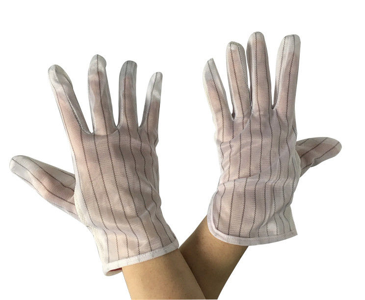 M / L Non Slip Palm Anti Static Gloves With 10mm Polyester Striped Hand Back - Image 4