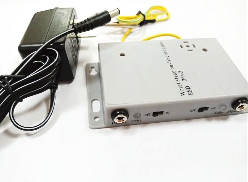 110V / 220V ESD Wrist Strap On Line Monitor Dual Straps Supported Power Adaptor Included - Image 3