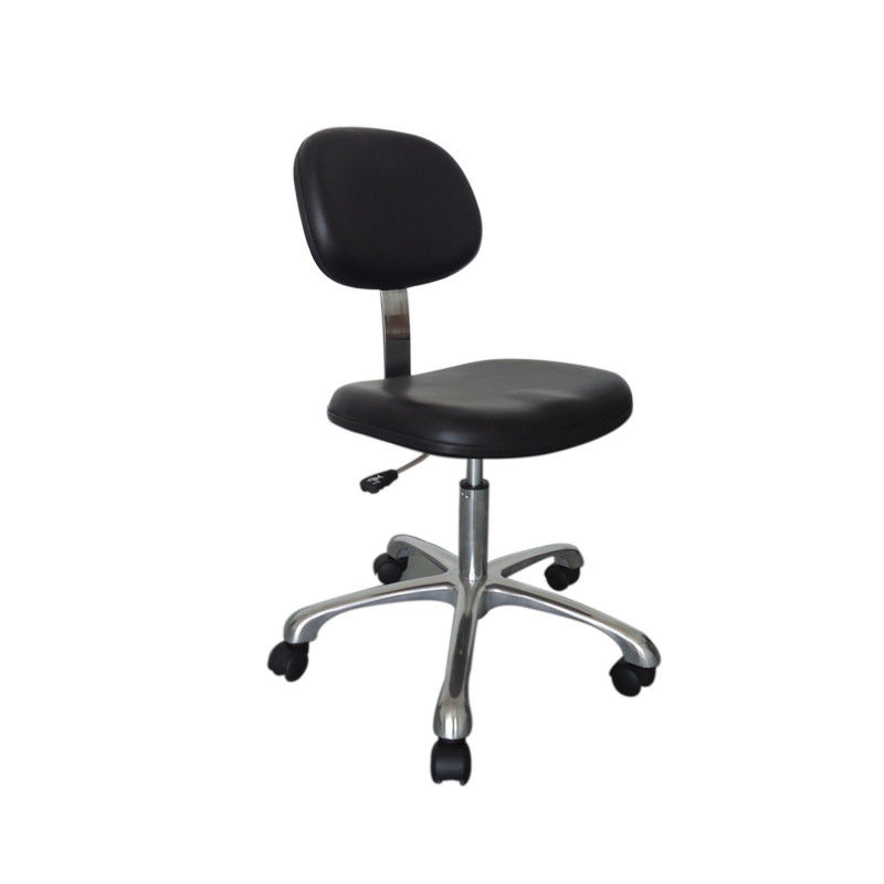 PU Antistatic ESD Safe Chairs Color Black And Blue Backrest Tilt Armrest Optional - Image 3