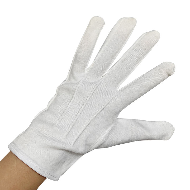Breathable 100% Cotton White Jewelri Glove Ceremony Parade Honor Guard Formal Dress Gloves - Image 3