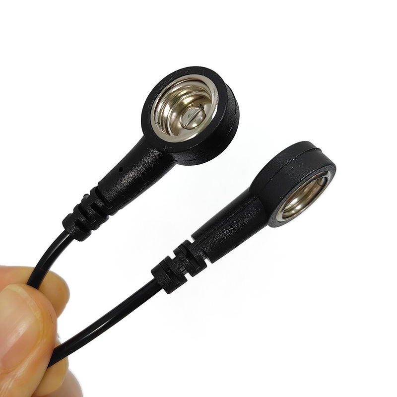 ESD Antistatic PU Grounding Wire Black Straight PU Wire 30.5CM for ESD Mat With Both Ends 10MM Buckle - Image 3