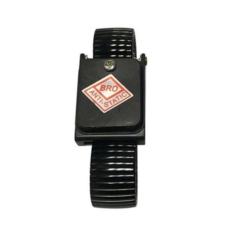 1 Meg Ohm Resistor ESD Safe Silver Black Blue Metal Cordless Anti-static Wrist Band - Image 2