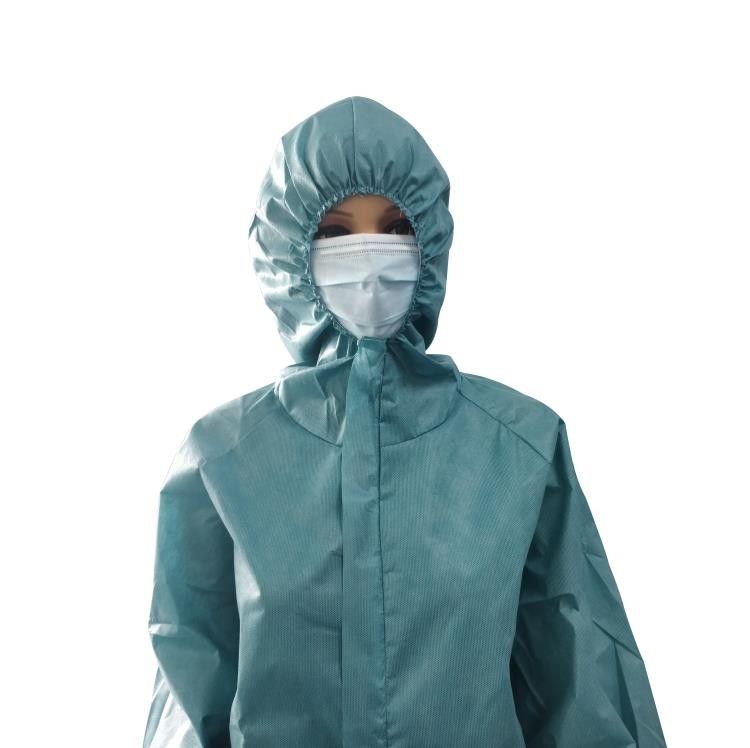 50gsm SMS PP Nonwoven Disposable Coverall Isolation Gown - Image 2