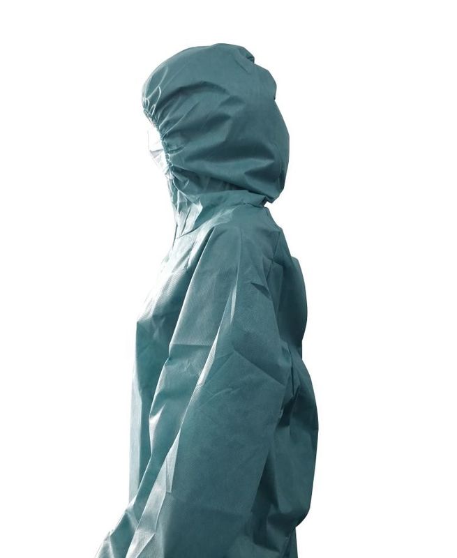 50gsm SMS PP Nonwoven Disposable Coverall Isolation Gown - Image 3