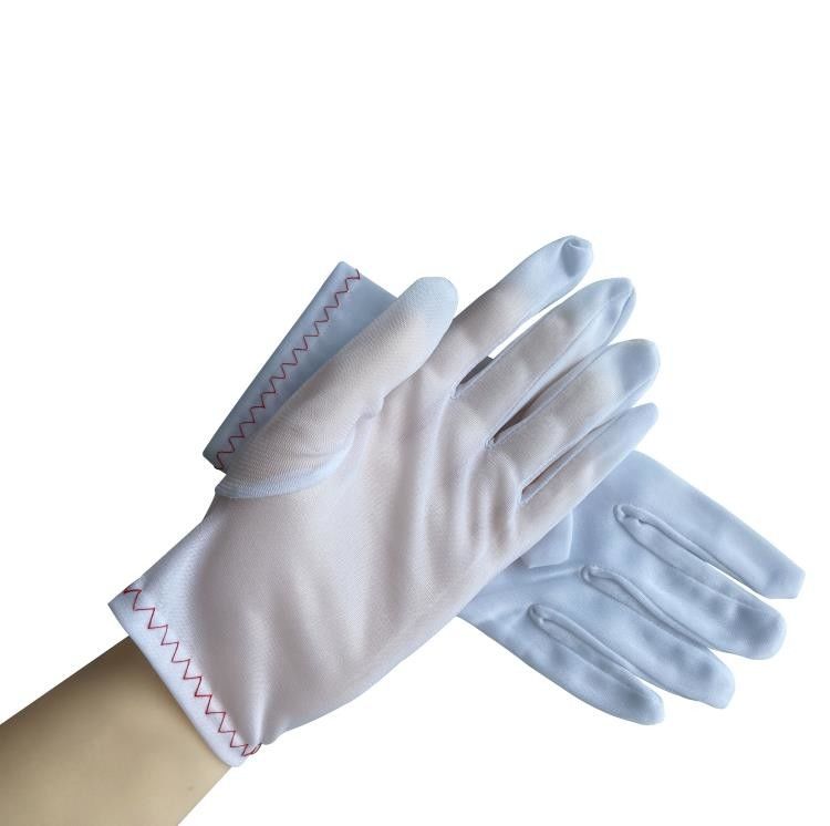Cleanroom Inspection Nylon Tricot Gloves Lightweight Dust Free Size M / L - Image 2