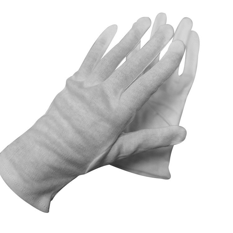 100 Percent White Cotton Gloves Highly Stretchable For Dust Free Places - Image 4
