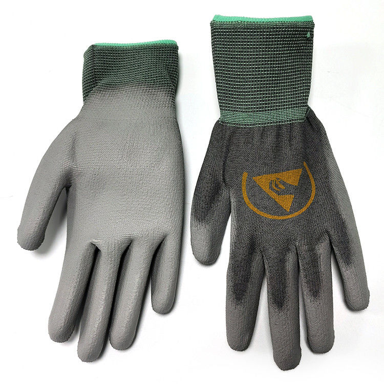Seamless Knitted ESD PU Palm Fit Gloves With Polyester Liner - Image 6