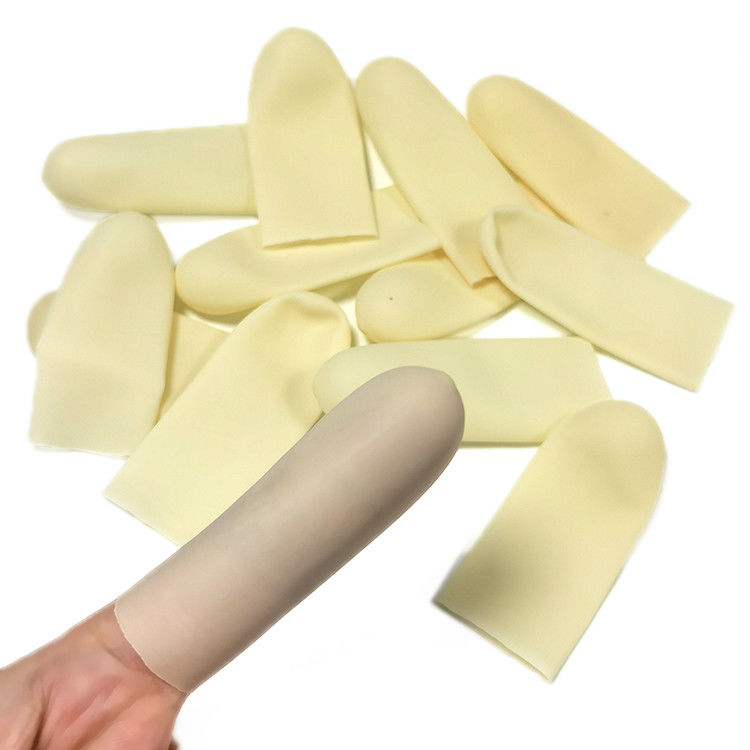 Agricultural Class A 100% Natural Latex Finger Cots Smooth Thickened Beige - Image 2