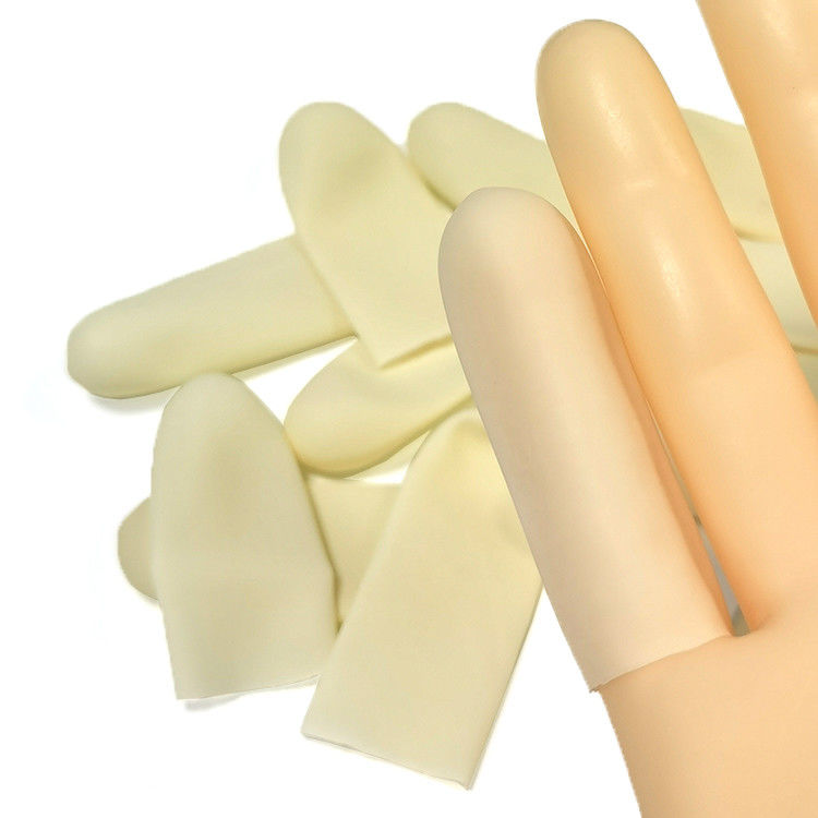 Class A Smooth Thickened Beige Latex Finger Covers ASTM D3772 - Image 3