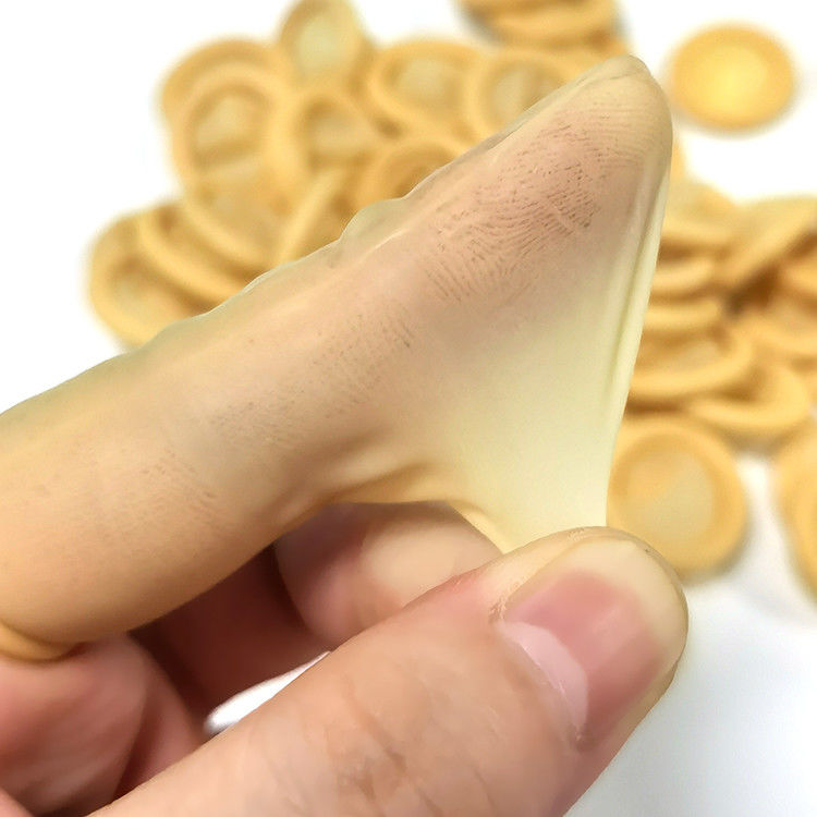 High Transparency Disposable Latex Finger Cots Dust Free 1000pcs/Bag Yellow - Image 3