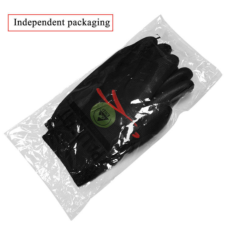 Lengthen Anti Static Gloves Polyester Black ESD PU Palm Coated - Image 5